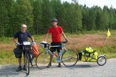 6 70 81° giorno Incontro con Turo, cicloiaggiatore finlandese. 29.7.2012